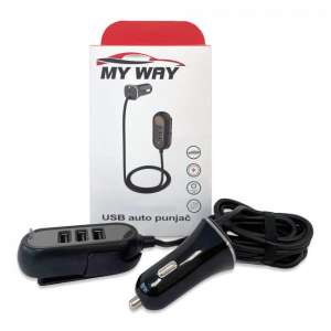 USB AUTO PUNJAČ 4USB - 3USB + type C